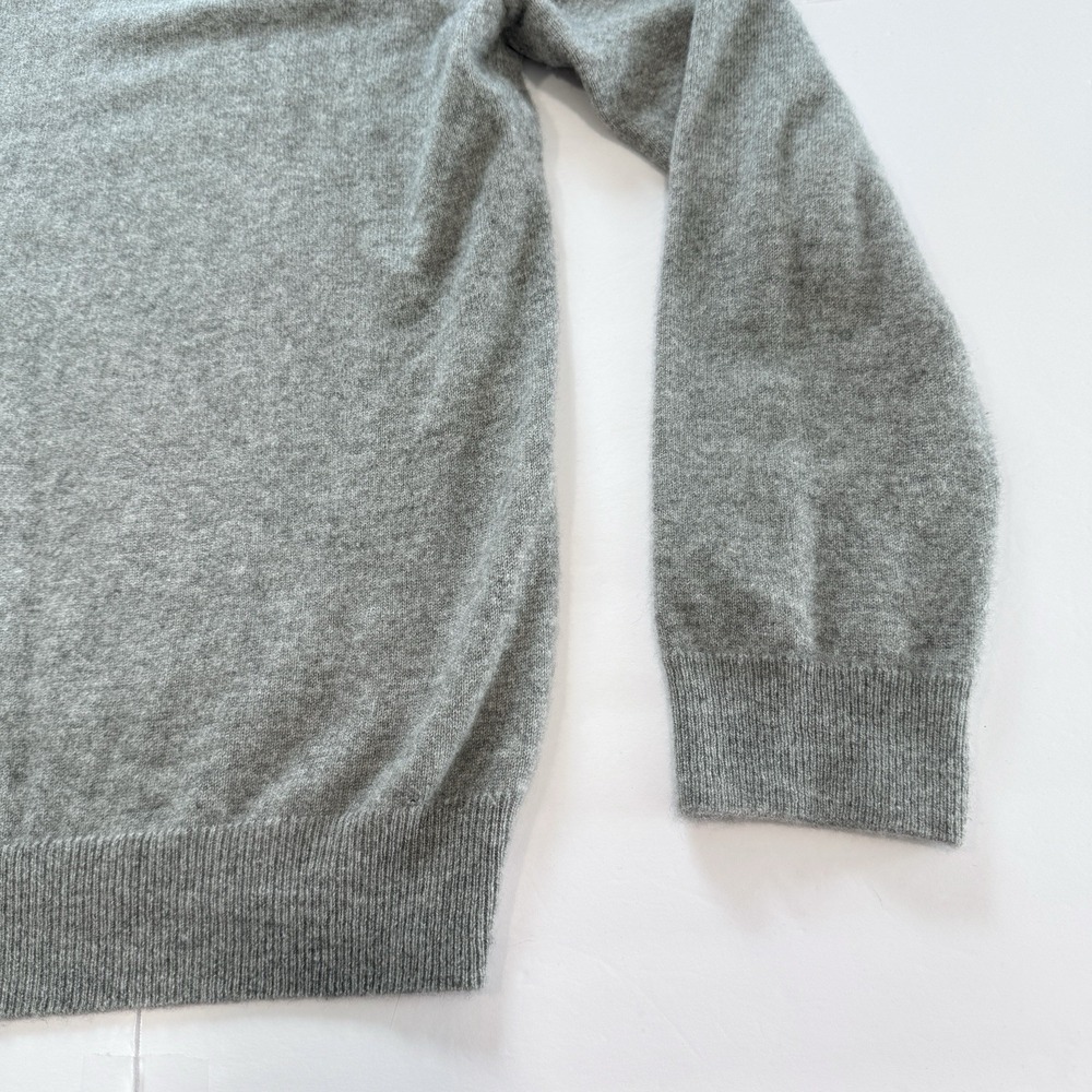 Quince Gray Mongolian Cashmere Crewneck Pullover Sweater Minimalist LARGE - Picture 8 of 13